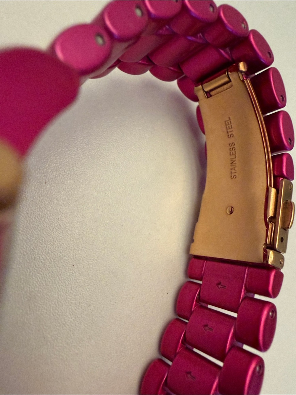 Michael Kors Women's Pink Chronograph Bracelet Watch - Picture 5 of 7